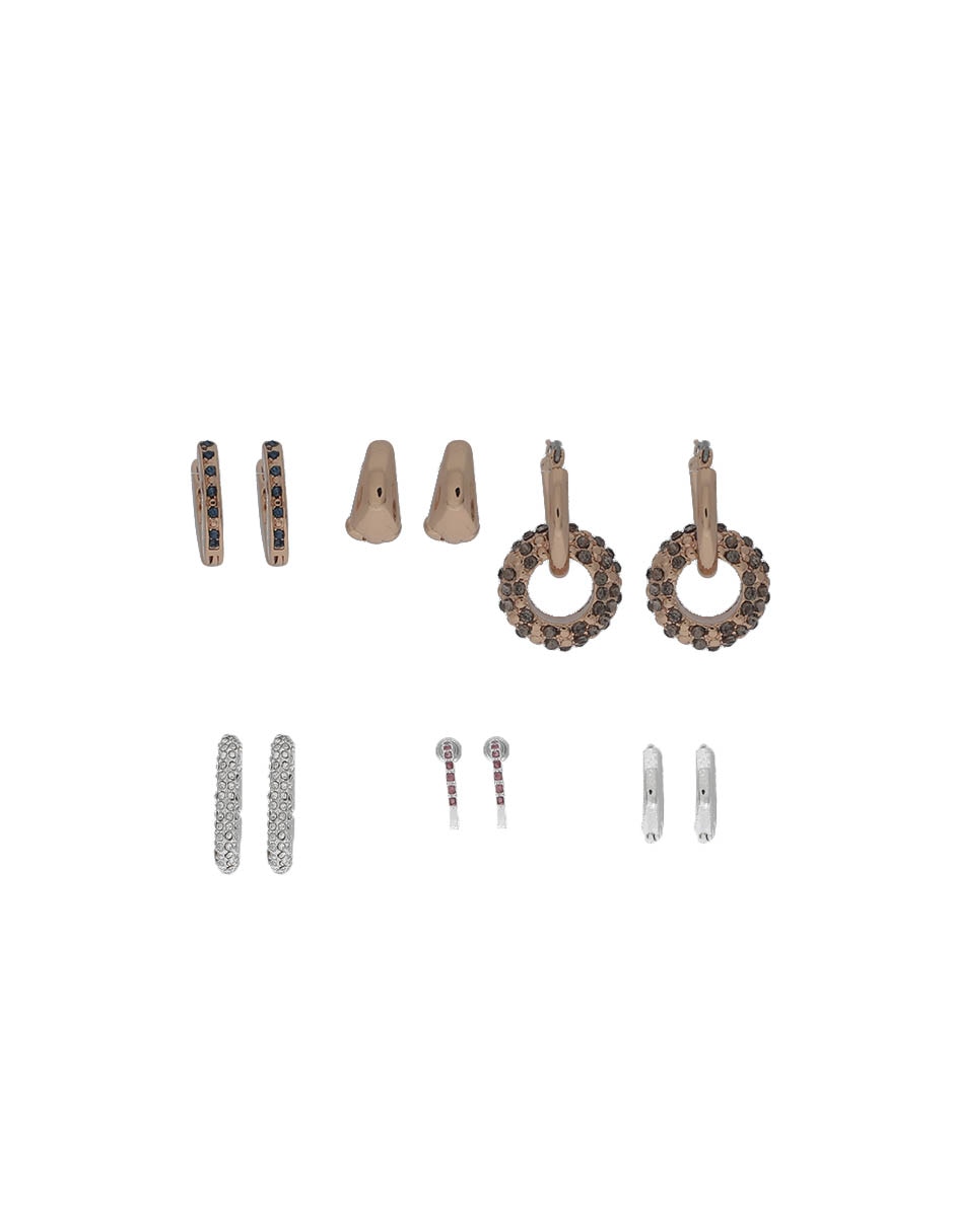 Set de aretes con acabado brillante
