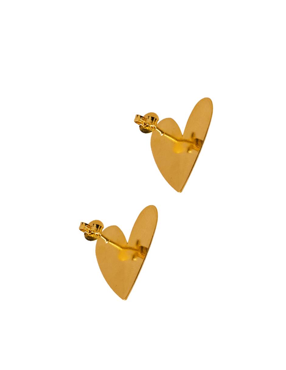 Broqueles de corazón 18 K con acabado brillante 2