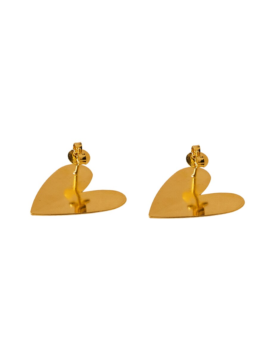 Broqueles de corazón 18 K con acabado brillante 5