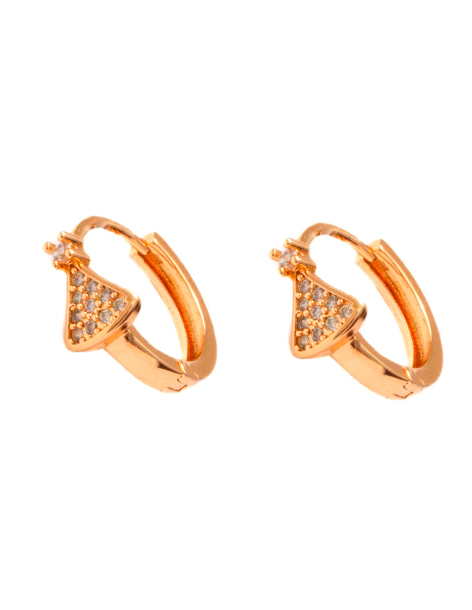 Arracadas con acabado baño de oro 18 K