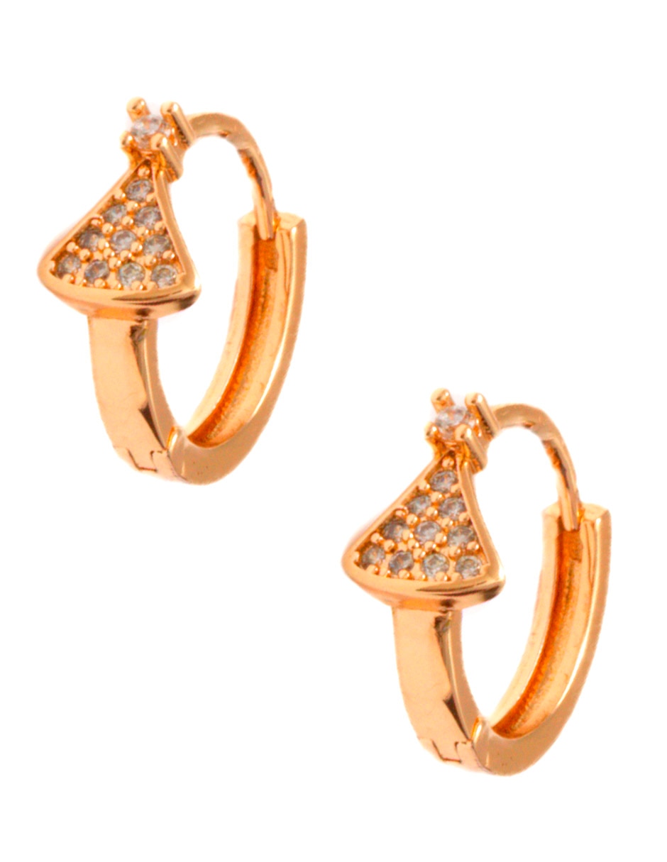 Arracadas con acabado baño de oro 18 K 2