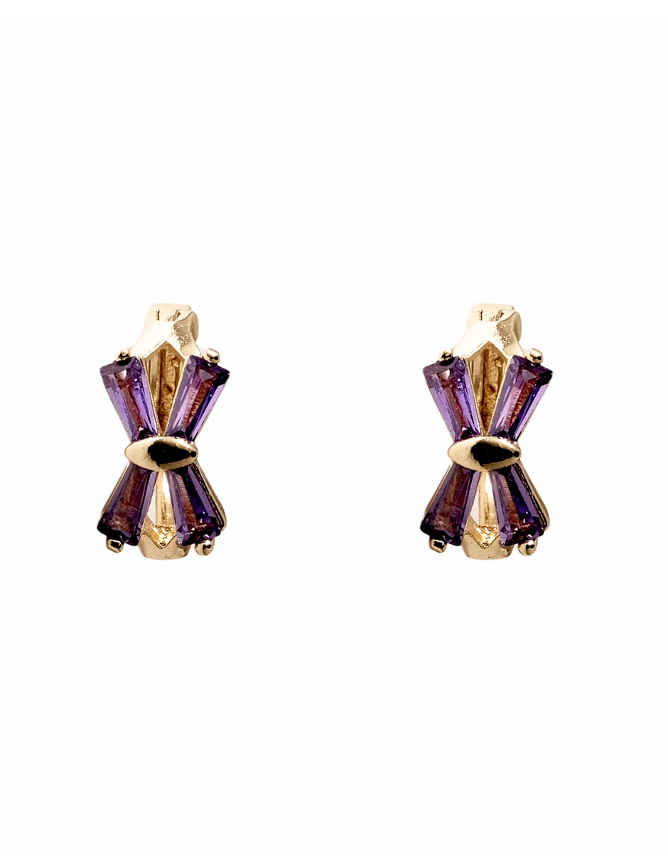 Arracadas de flor con acabado baño de oro 18 K Arracadas de flor con acabado baño de oro 18 K