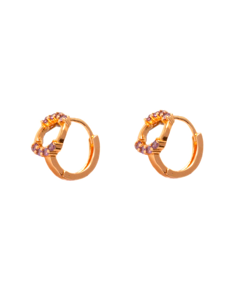 Arracadas con acabado baño de oro 18 K
