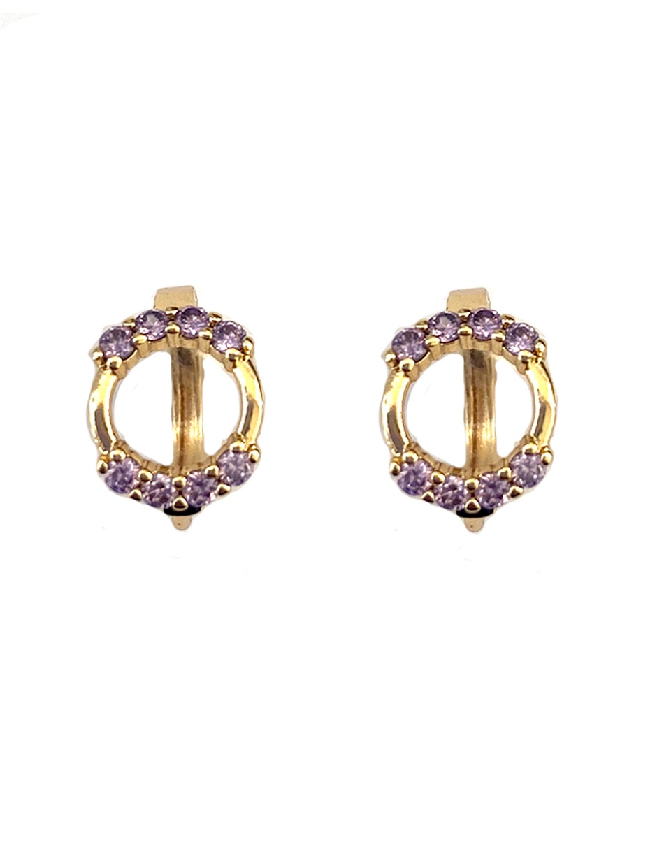 Arracadas con acabado baño de oro 18 K 3