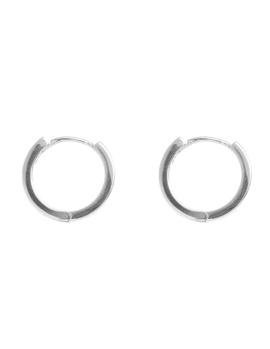 Set de aretes 18 K con acabado plateado 3