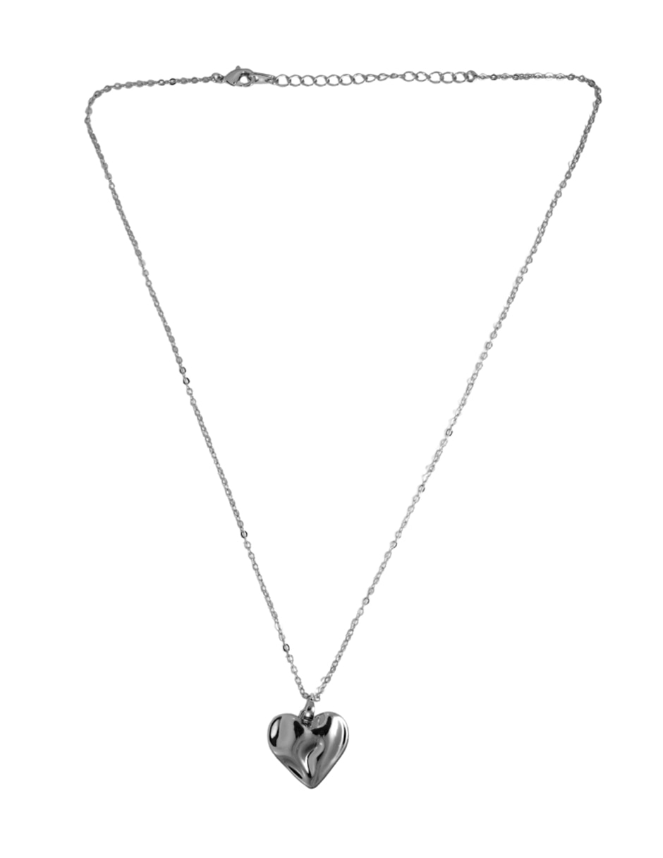 Aretes y collar de corazón 18 k