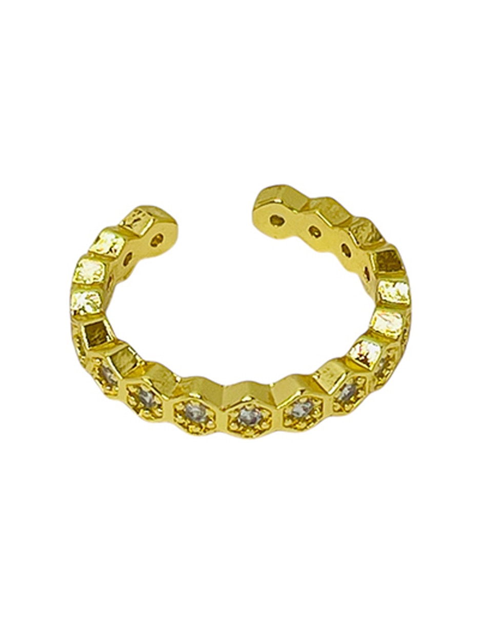 Anillo 14 k zirconia baño de oro Anillo 14 k zirconia baño de oro