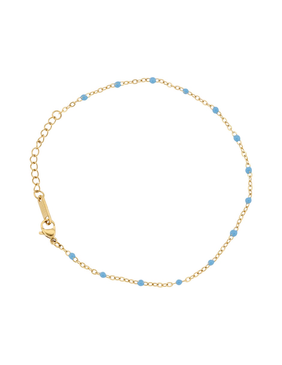 Pulsera con turquesa acabado pulido