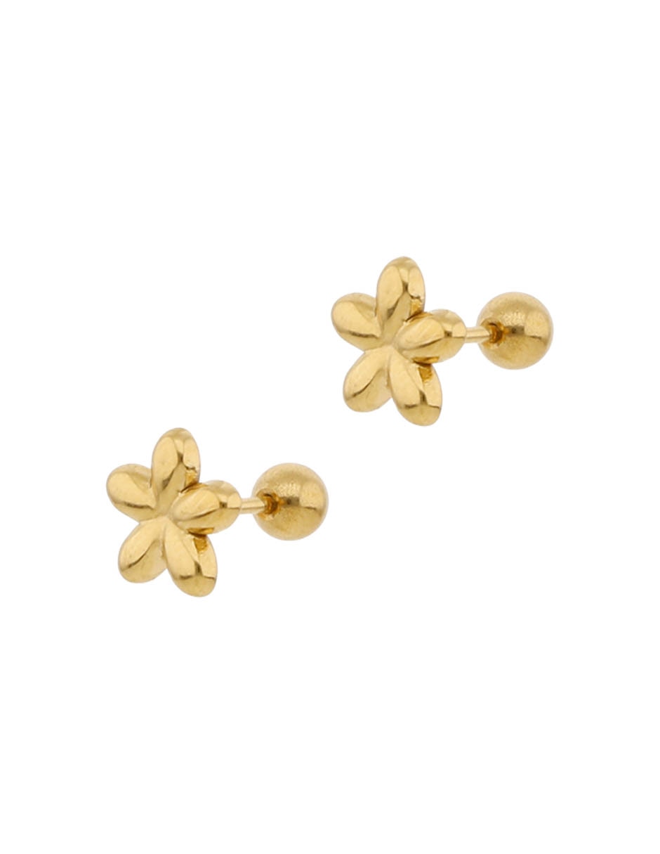 Broqueles de flor con acabado pulido 4