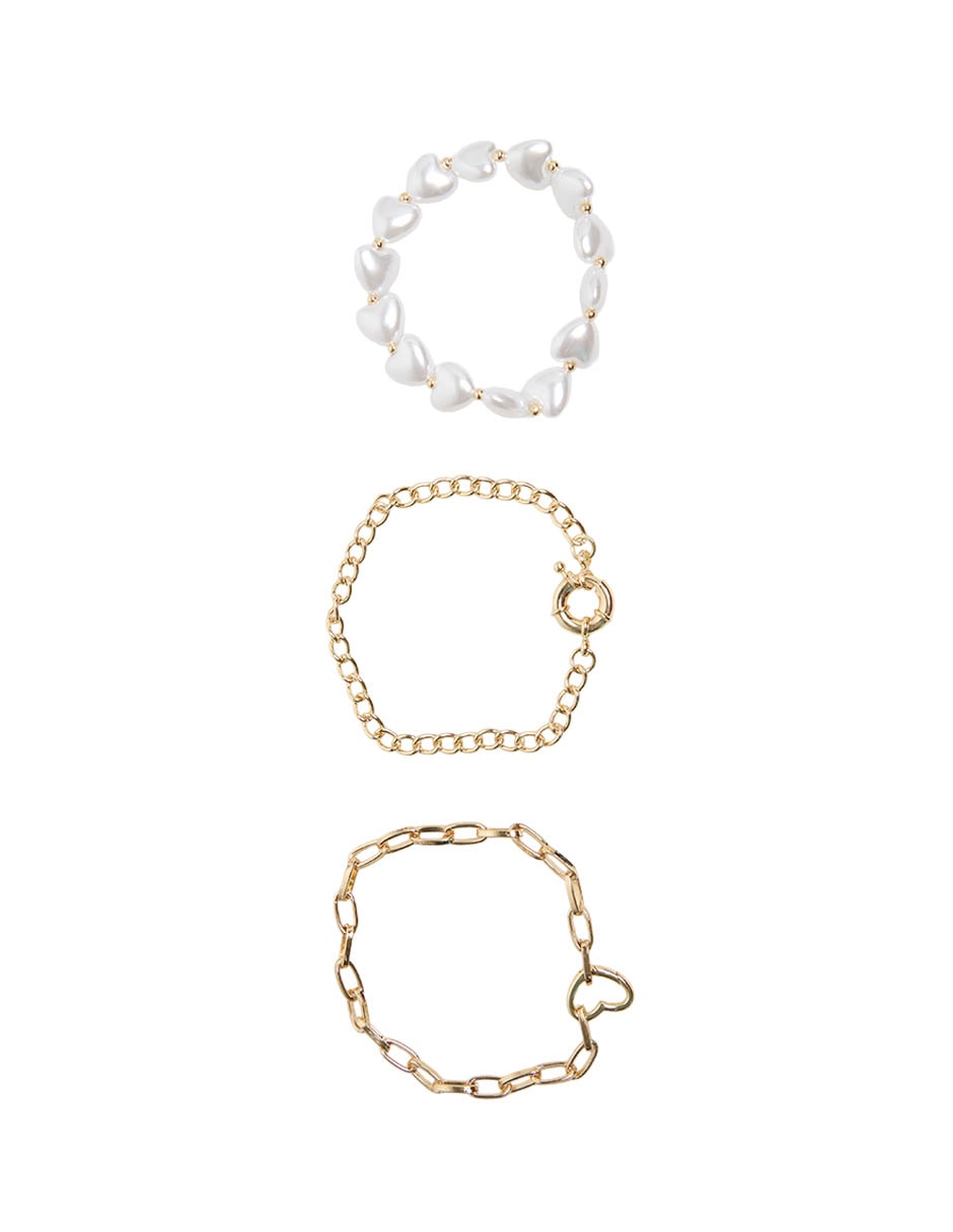 Set pulsera con acabado brillante