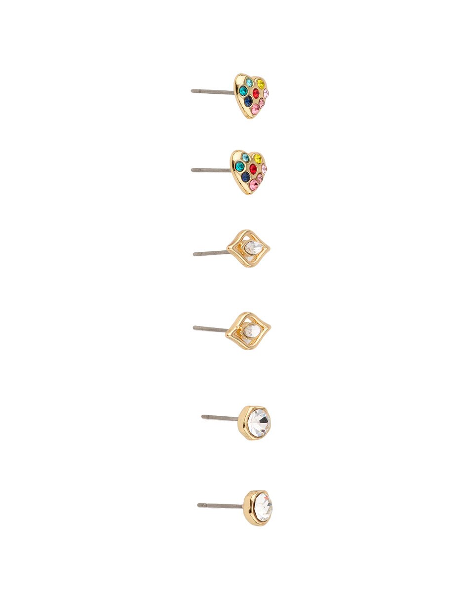 Set de aretes con acabado brillante 3
