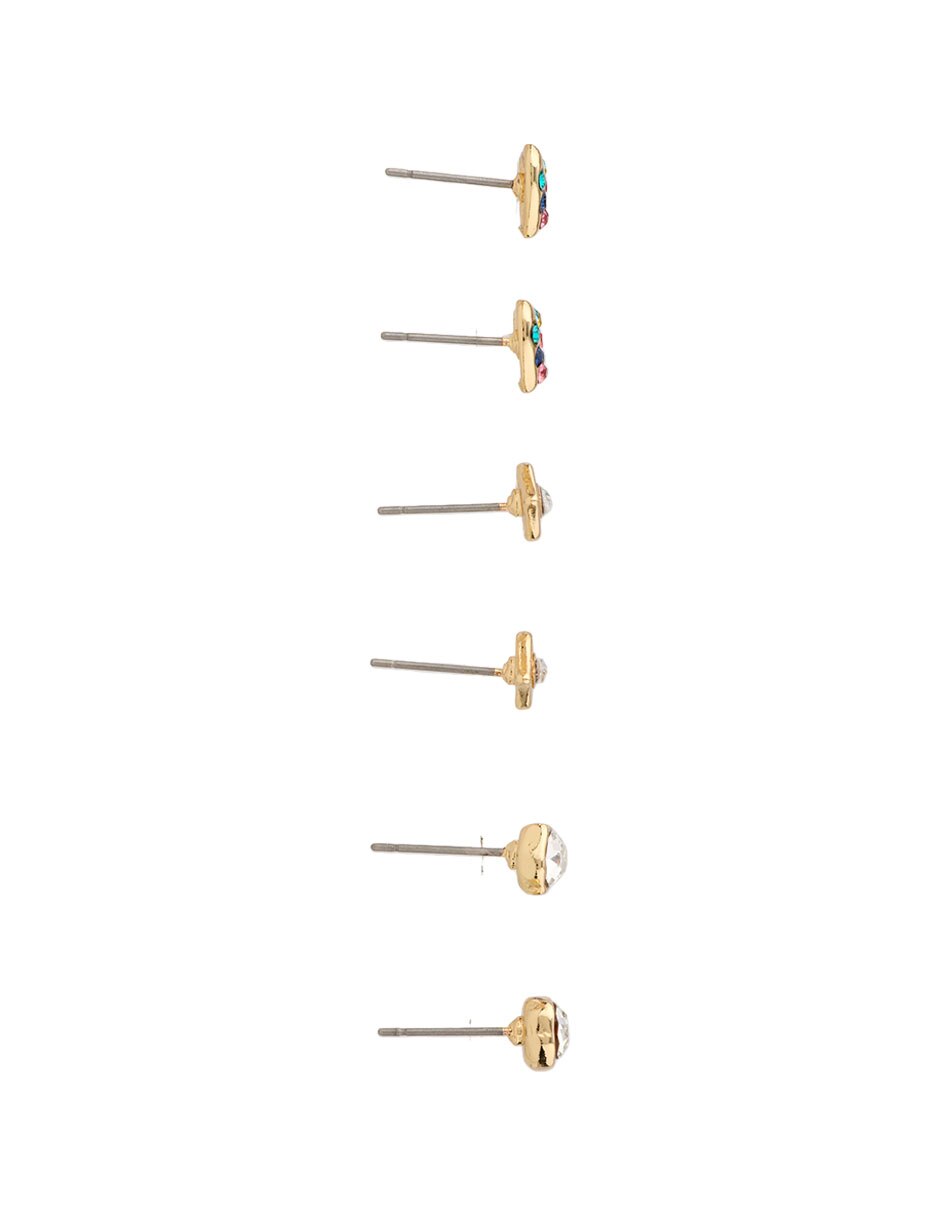 Set de aretes con acabado brillante 4