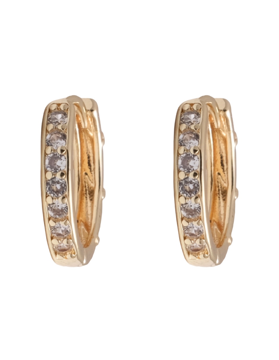 Aretes con acabado chapa de oro Aretes con acabado chapa de oro