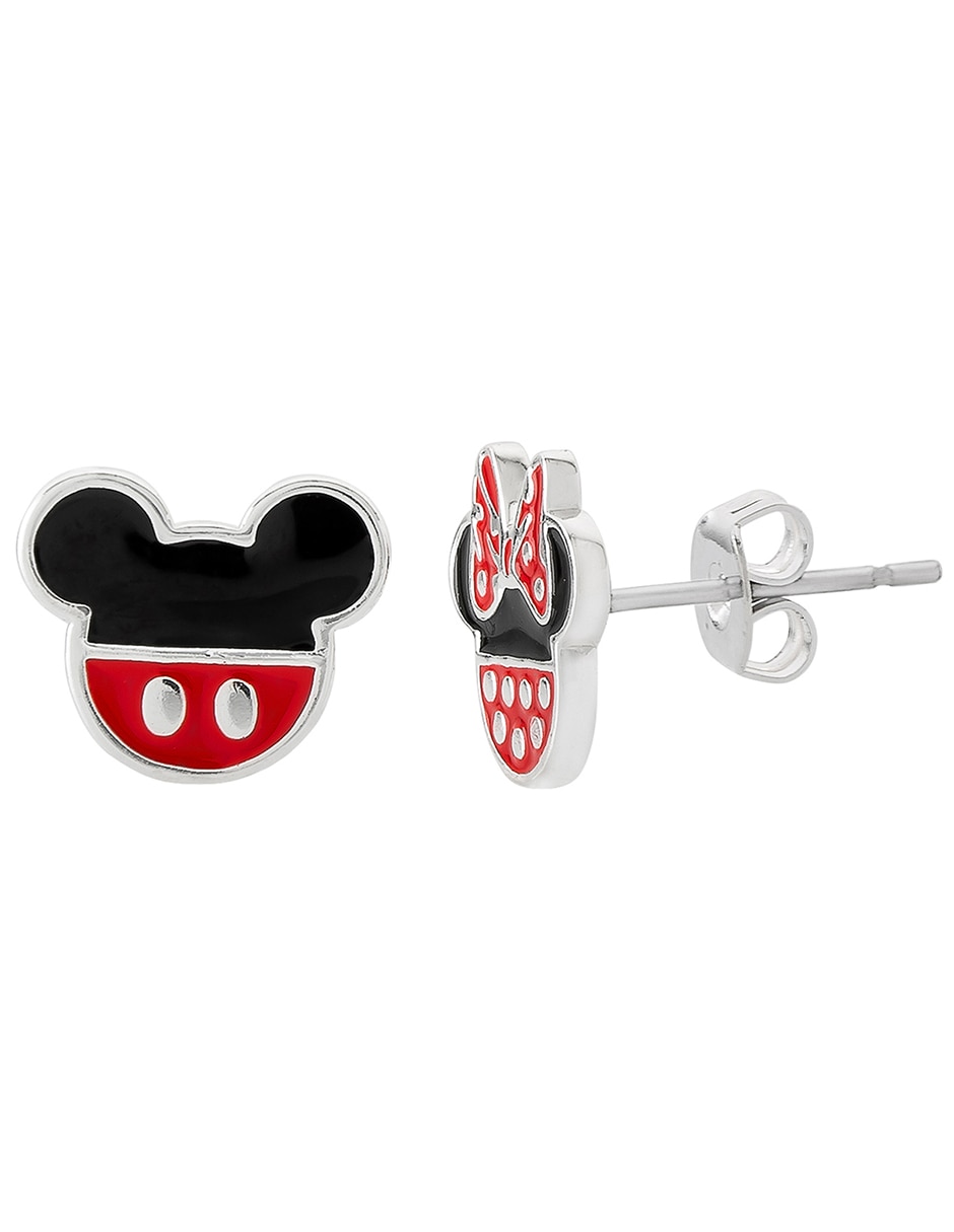 Aretes Mickey Mouse de plata P 925 con acabado brillante 2