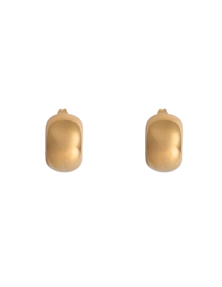 Aretes 18 K con acabado chapa de oro
