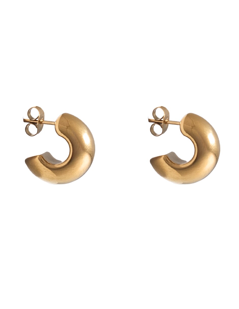 Aretes 18 K con acabado chapa de oro 2