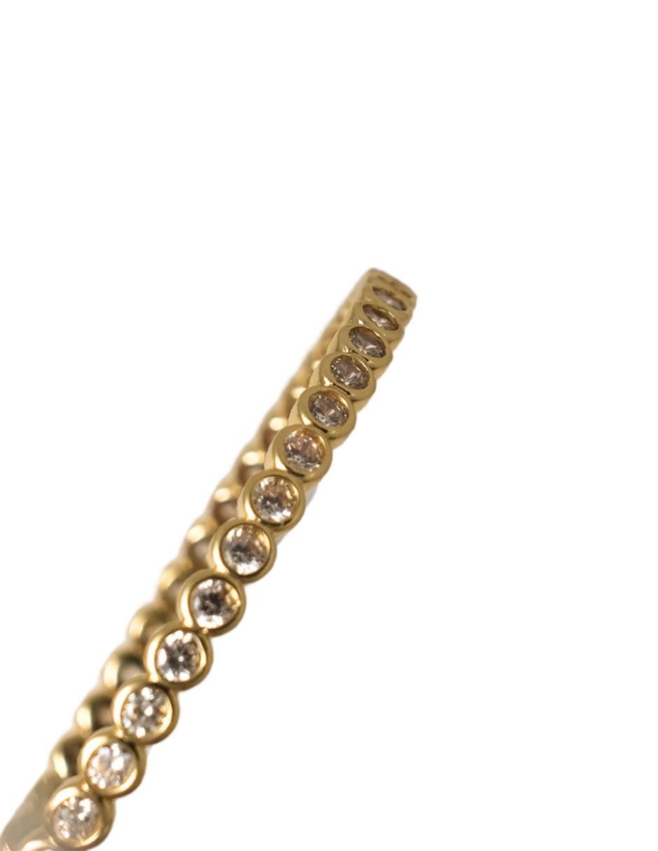 Pulsera Girondela zirconia acabado chapa de oro de 18 k