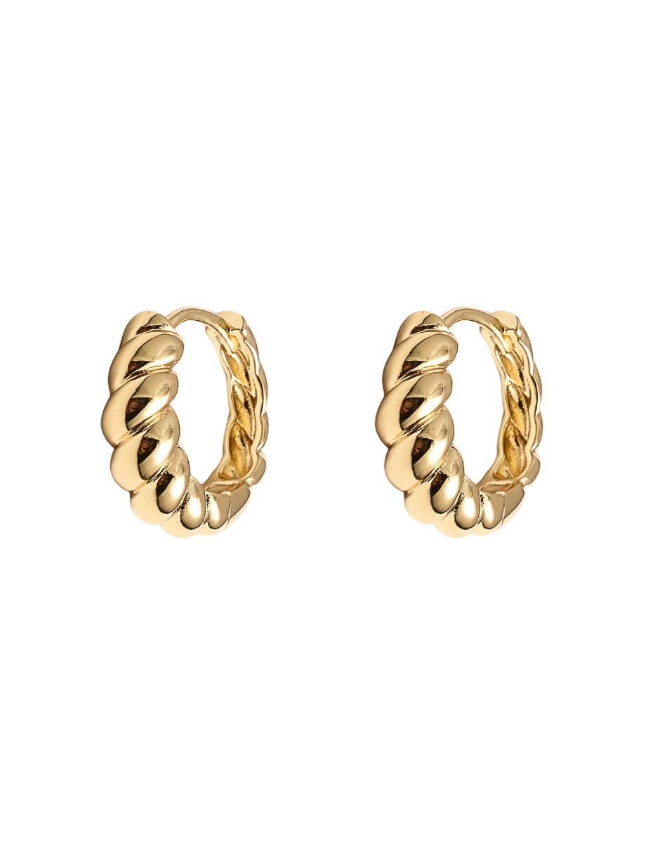 Arracadas con acabado chapa de oro 18 K 2