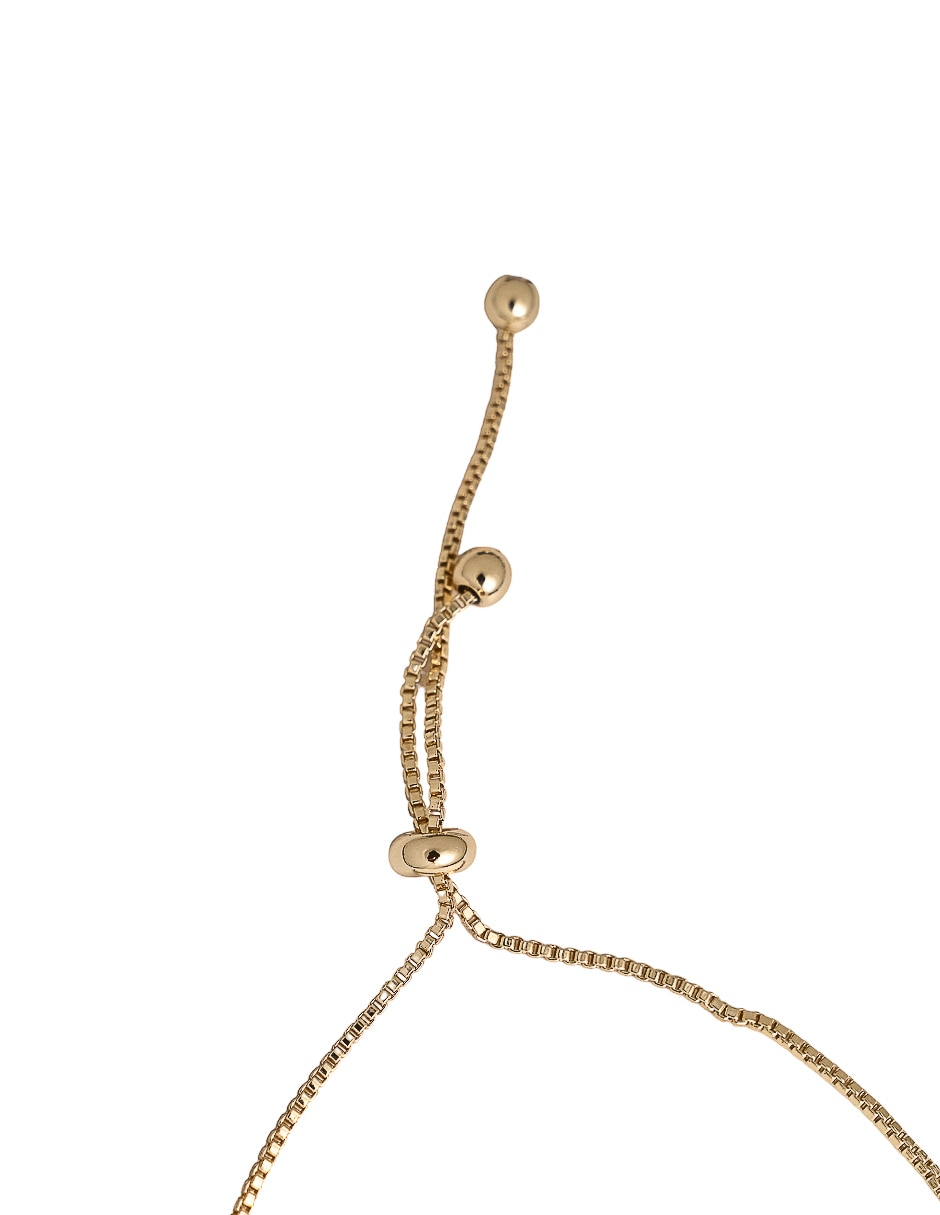 Pulsera zirconia 18 K chapa de oro 3