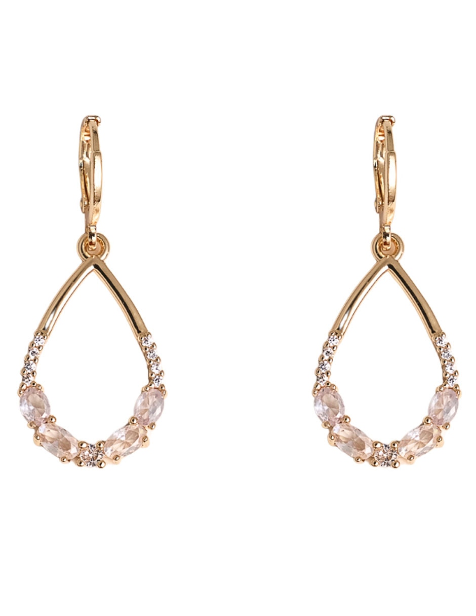 Aretes y collar de gota de zirconia 2