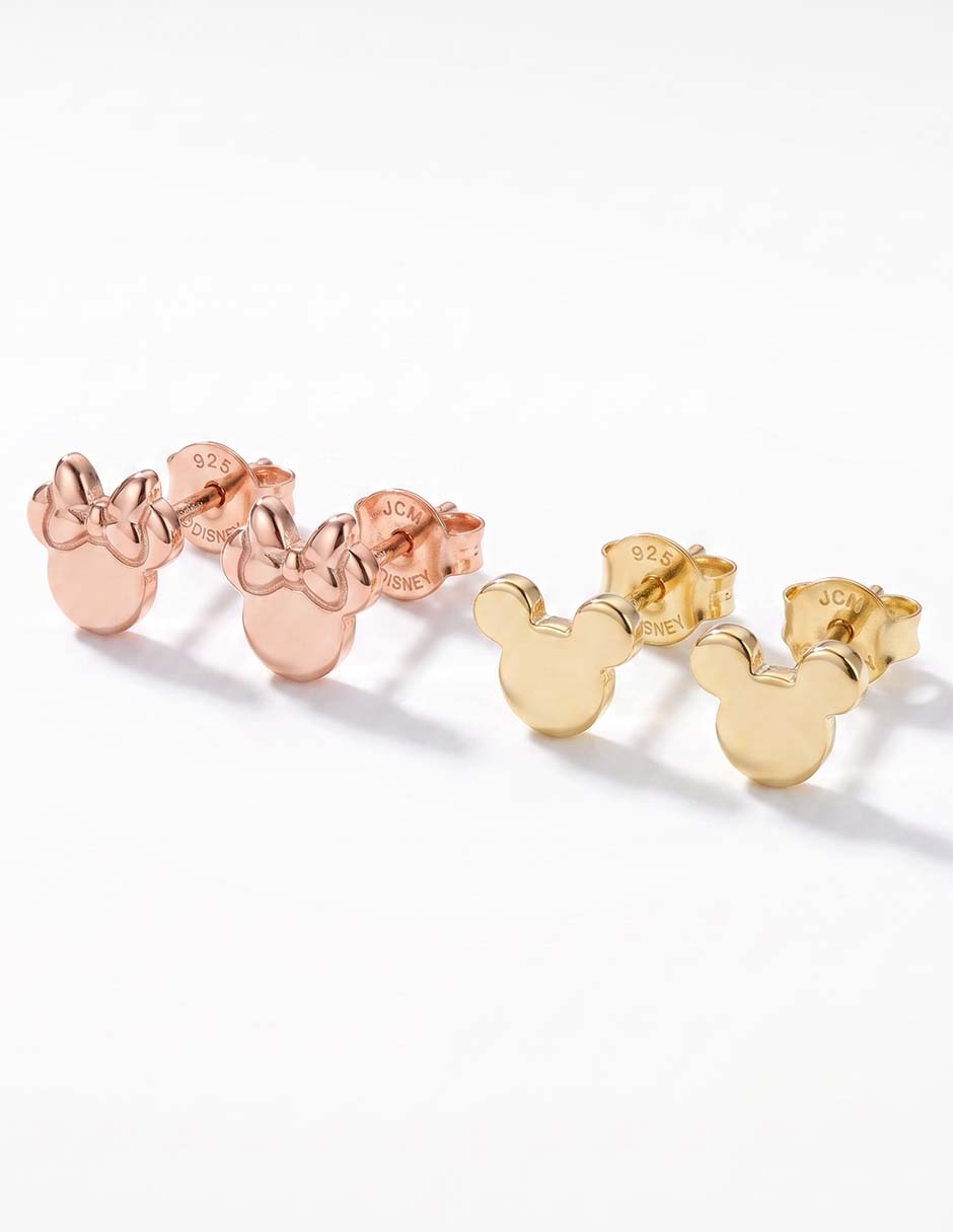 Set de aretes de ratón minnie mouse & mickey mouse de plata p925 3