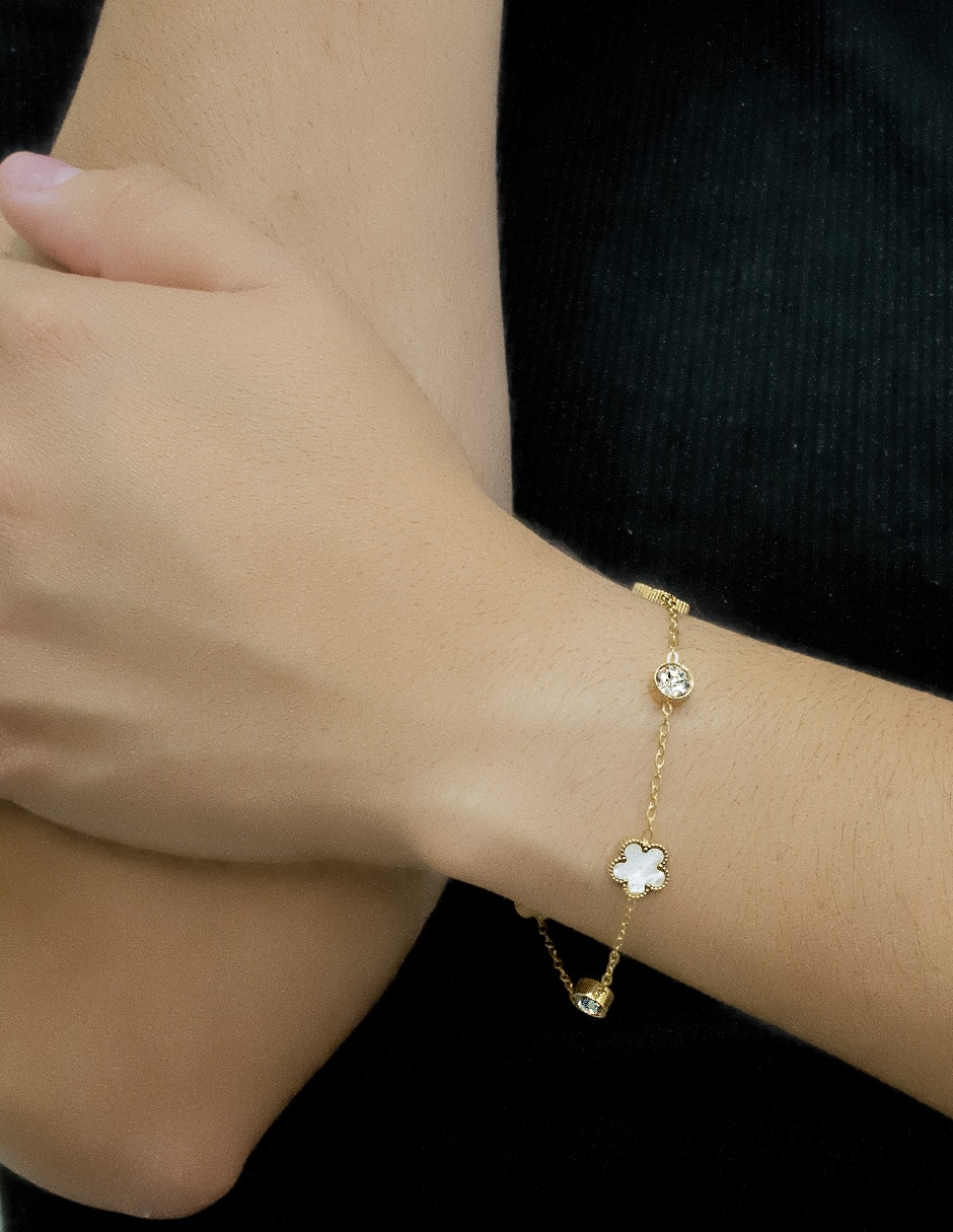 Pulsera con cristal acabado pulido 3