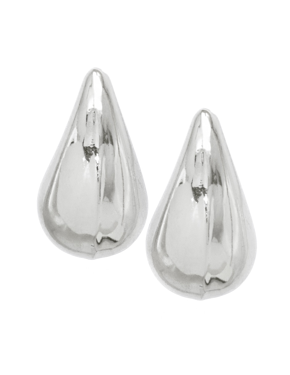Aretes cortos de gota con acabado pulido Aretes cortos de gota con acabado pulido