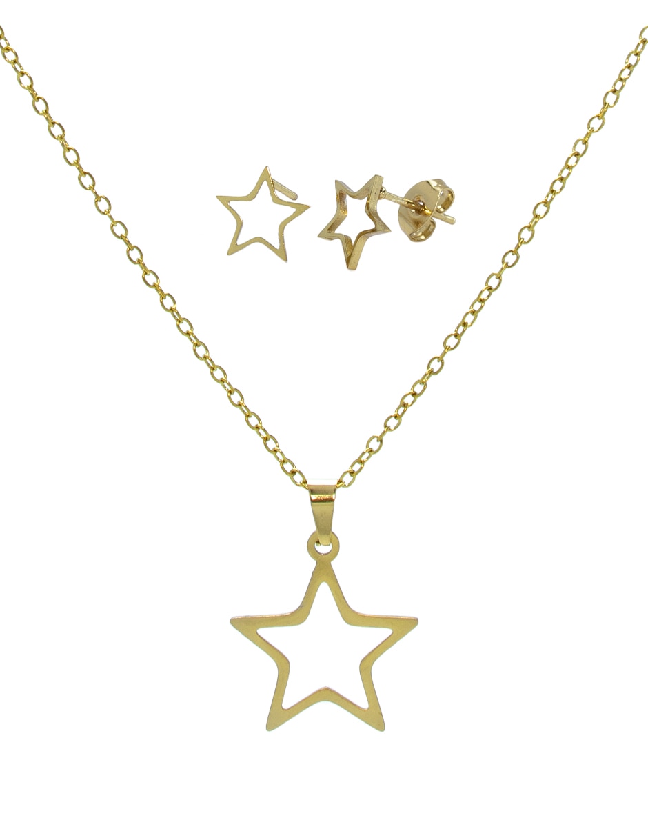 Aretes y collar de estrella
