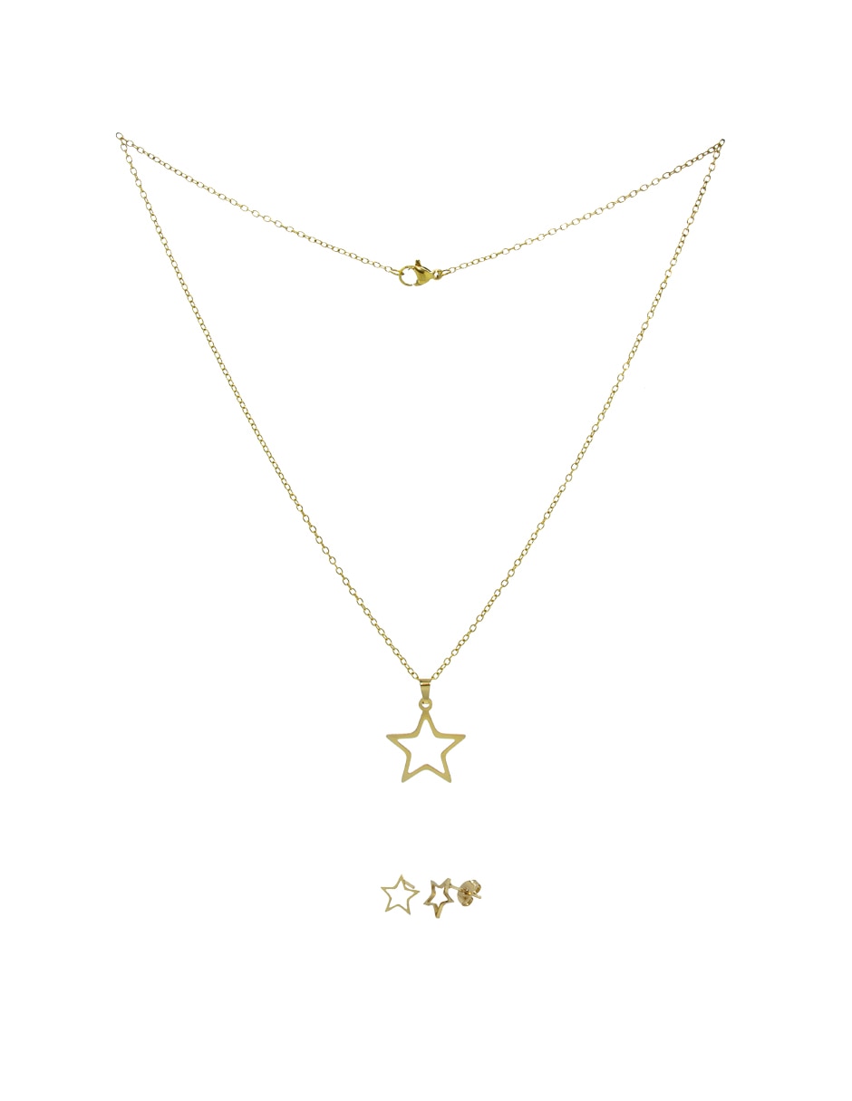 Aretes y collar de estrella