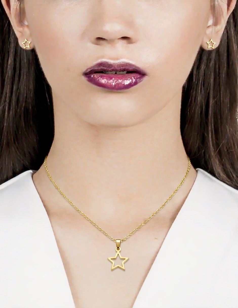 Aretes y collar de estrella
