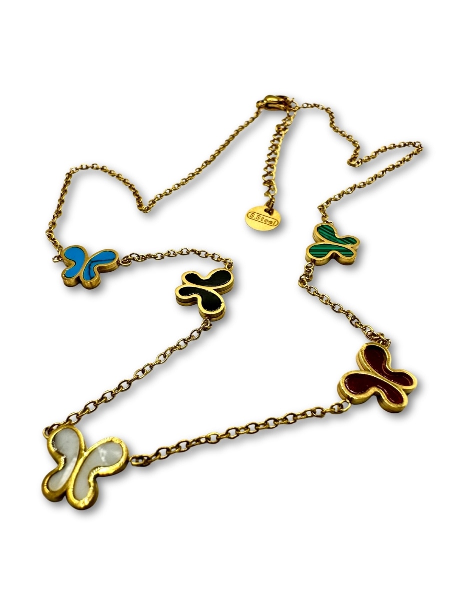 Aretes y collar de mariposa Mashala