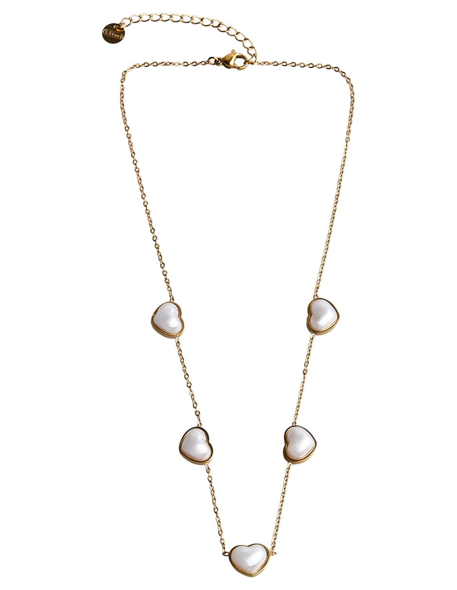 Aretes y collar de corazón 5