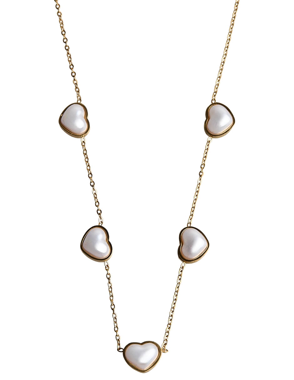 Aretes y collar de corazón 4