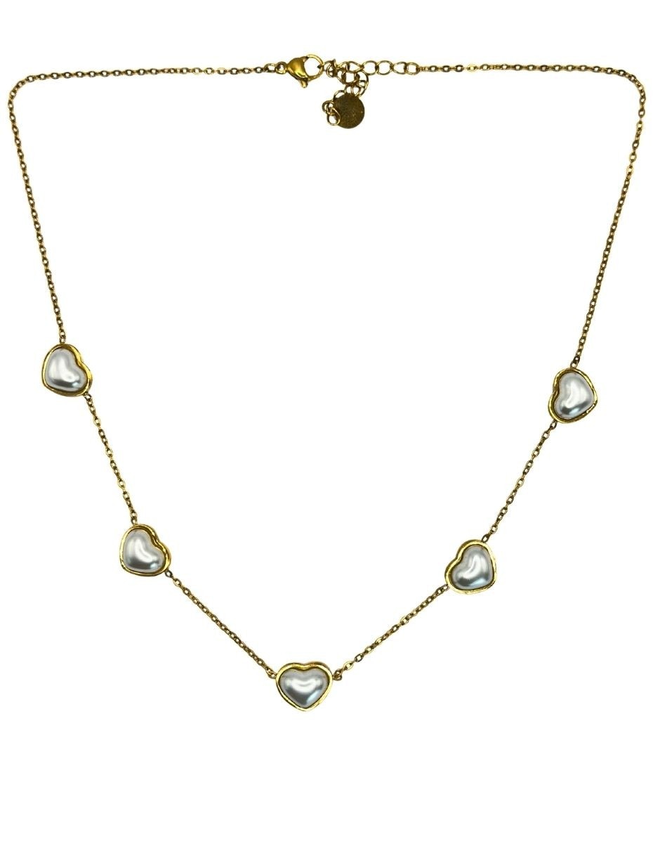 Aretes y collar de corazón 1