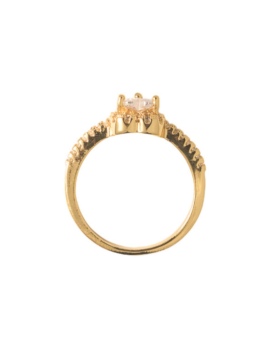 Anillo de corazón 18 K de chapa de oro 2