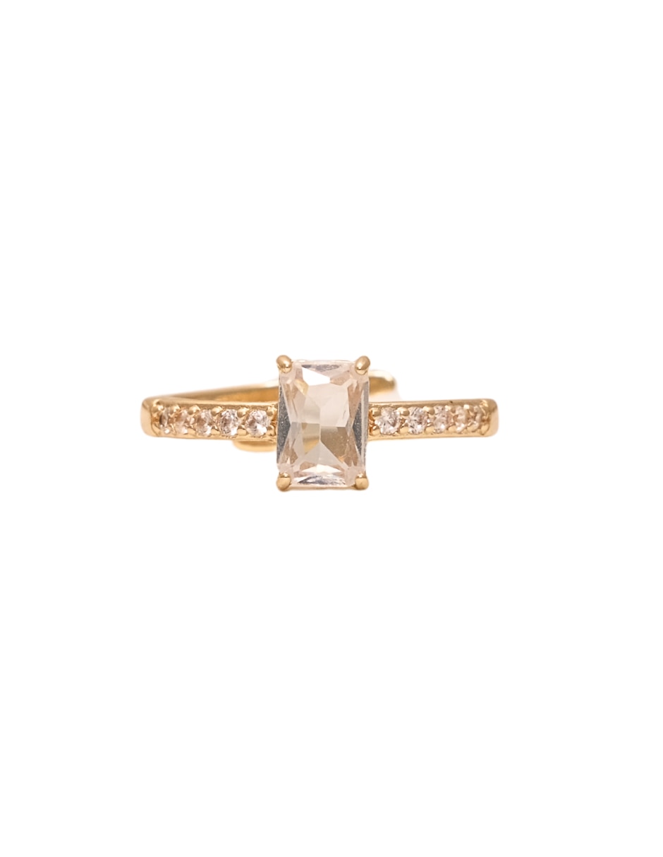 Anillo 844 18 k zirconia chapa de oro 1