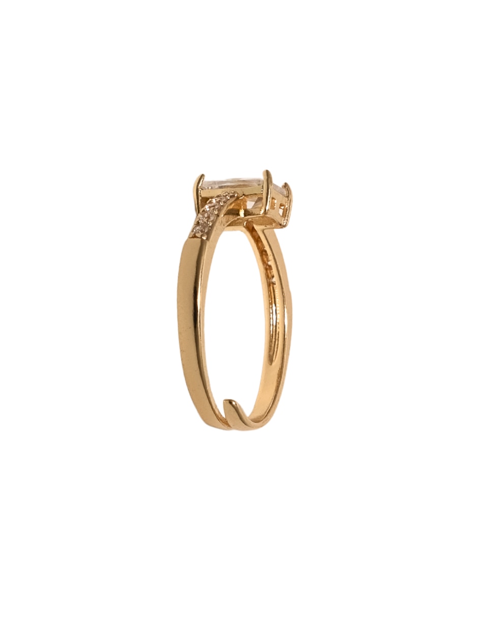 Anillo 844 18 k zirconia chapa de oro 2