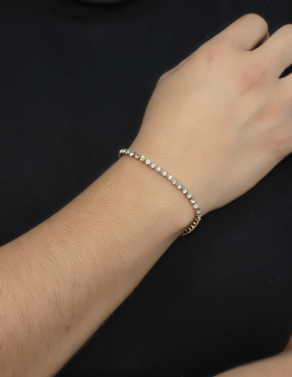 Pulsera con cristal Clasico acabado pulido 3