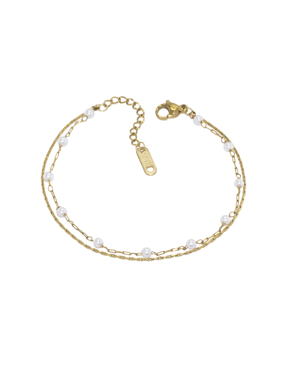 Pulsera con perla Dama acabado pulido