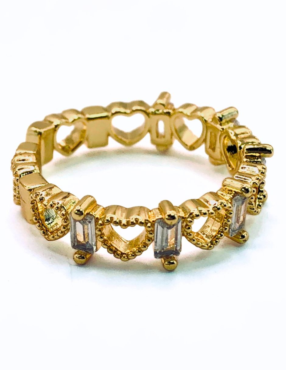 Anillo 14 k baño de oro 3