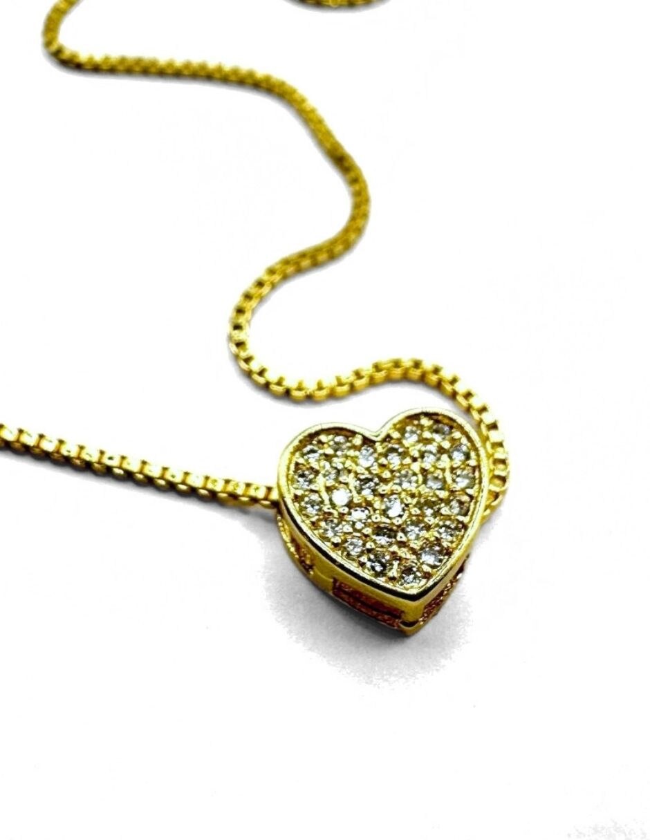 Collar de corazón 14 K 3