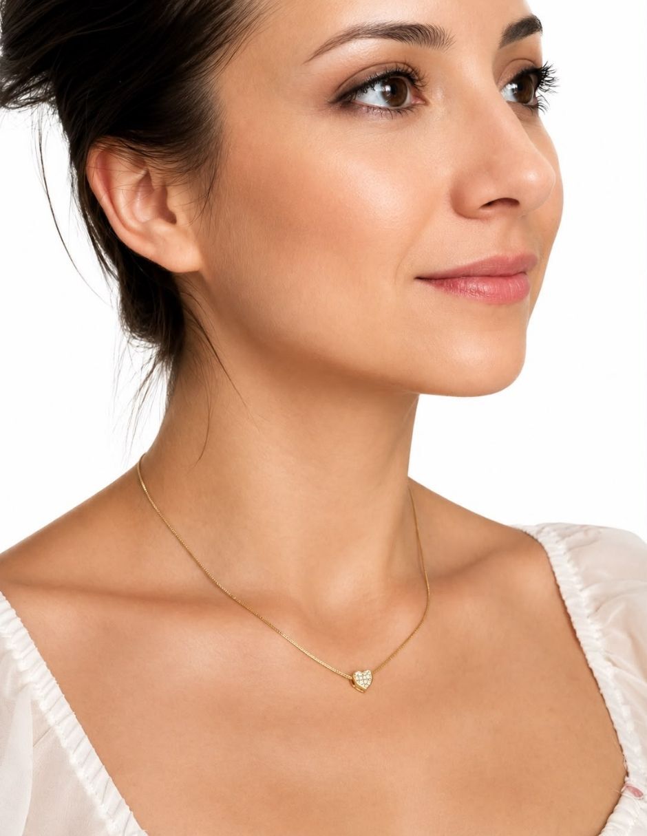 Collar de corazón 14 K 2