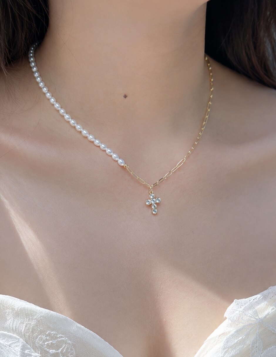 Collar de cruz 14 K 2