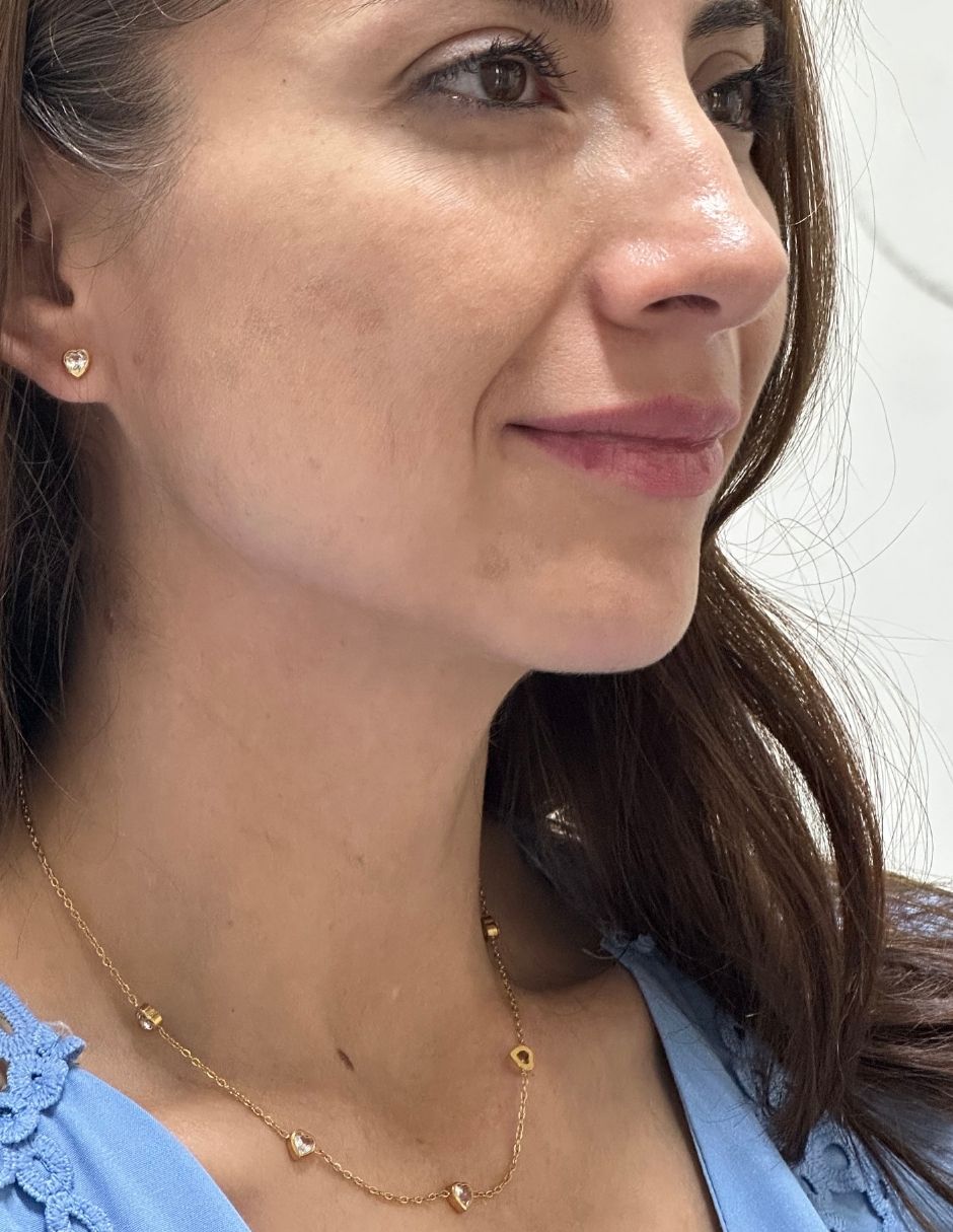 Aretes y collar de corazón Mashala 3