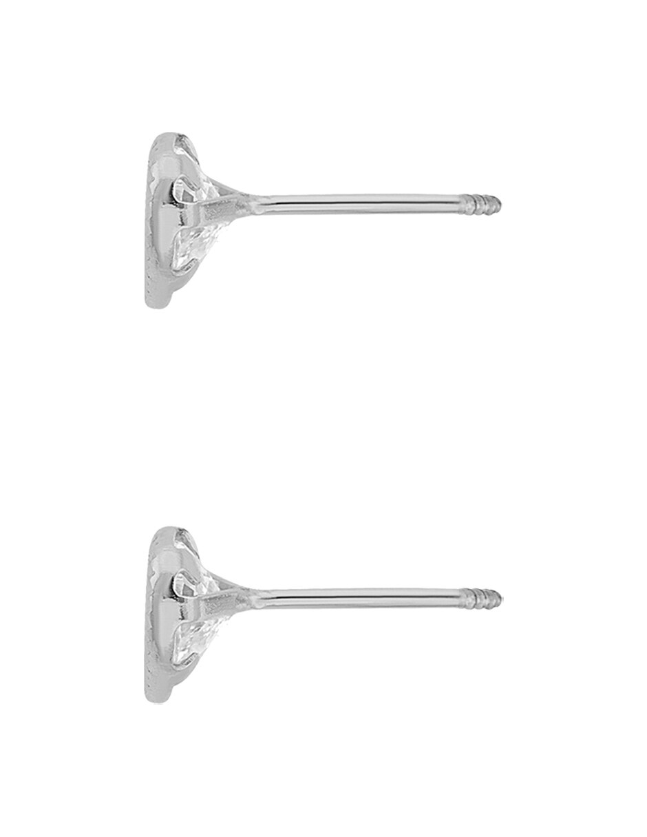 Broqueles de plata p 925 con acabado diamantado zirconia 2