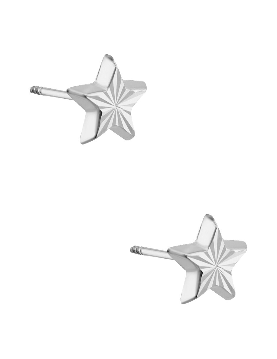 Broqueles de plata p 925 con acabado diamantado 2