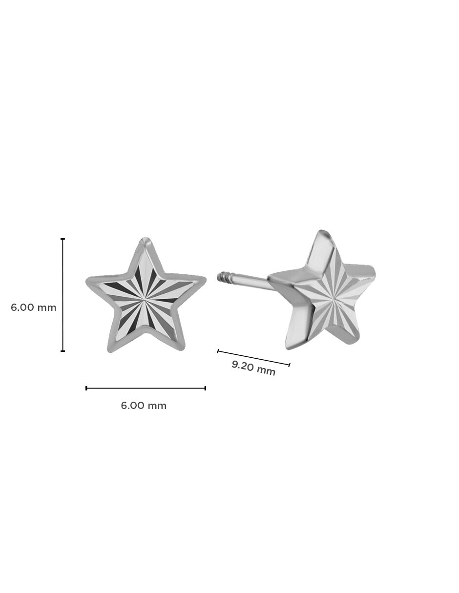 Broqueles de plata p 925 con acabado diamantado 3