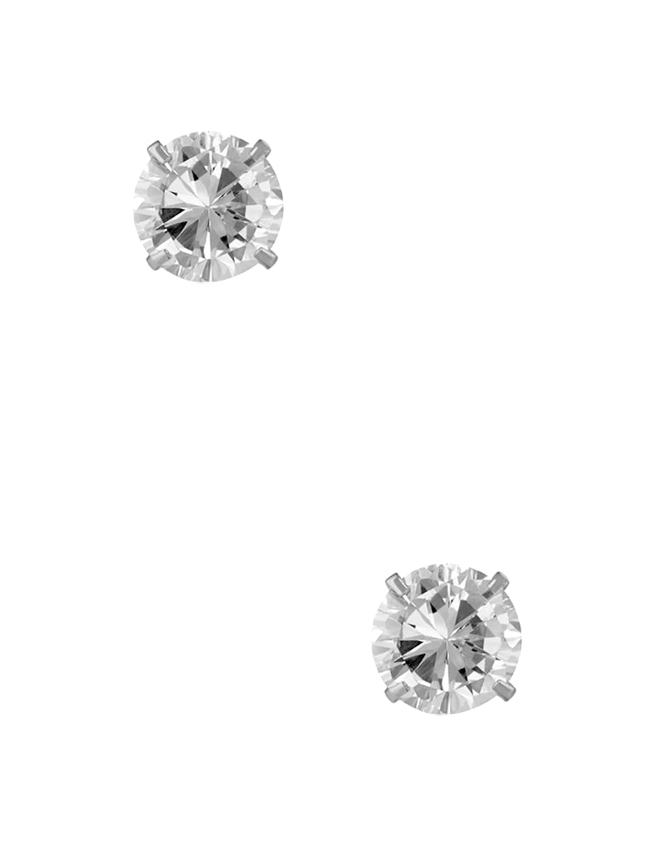 Broqueles de plata p 925 con acabado pulido zirconia Broqueles de plata p 925 con acabado pulido zirconia