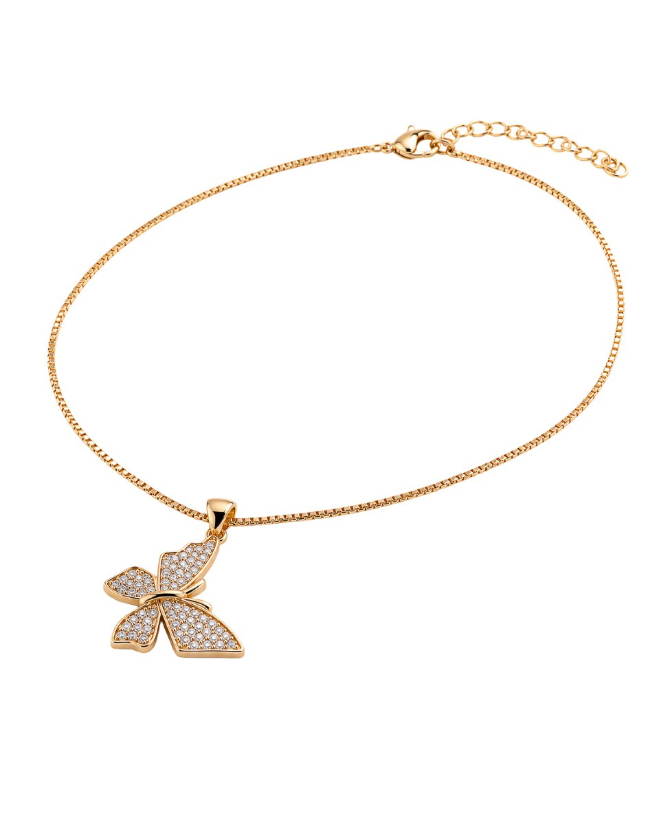 Collar Mariposa de Latón 18 K 3