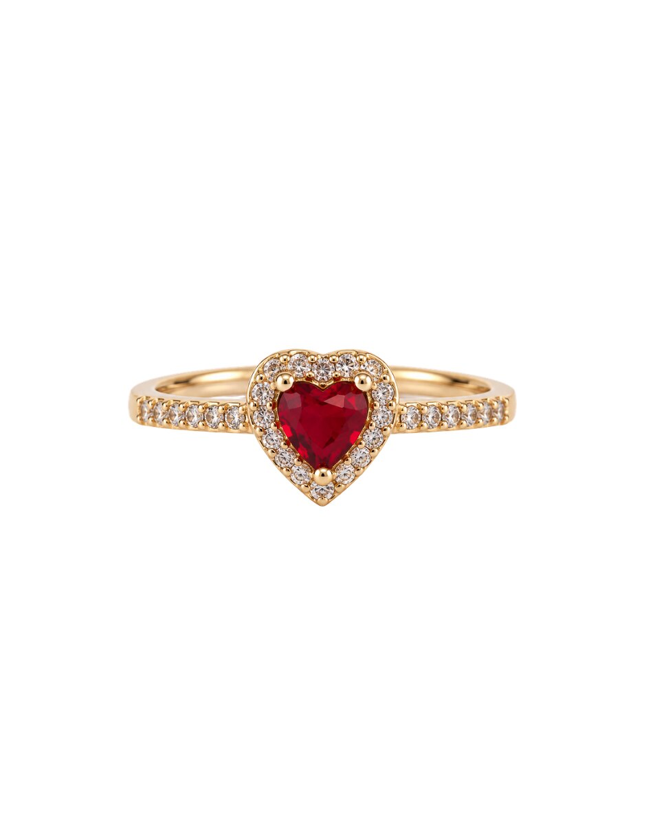 Anillo 844 18 k de latón zirconia baño de oro Anillo 844 18 k de latón zirconia baño de oro
